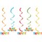 Party Central Happy Birthday Danglers Hanging Party Decorations - 25" - Club Pack of 30